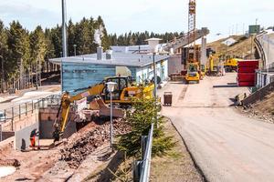 Restart: Gründungs- und Fundamentarbeiten in der LOTTO Thüringen ARENA am Rennsteig.